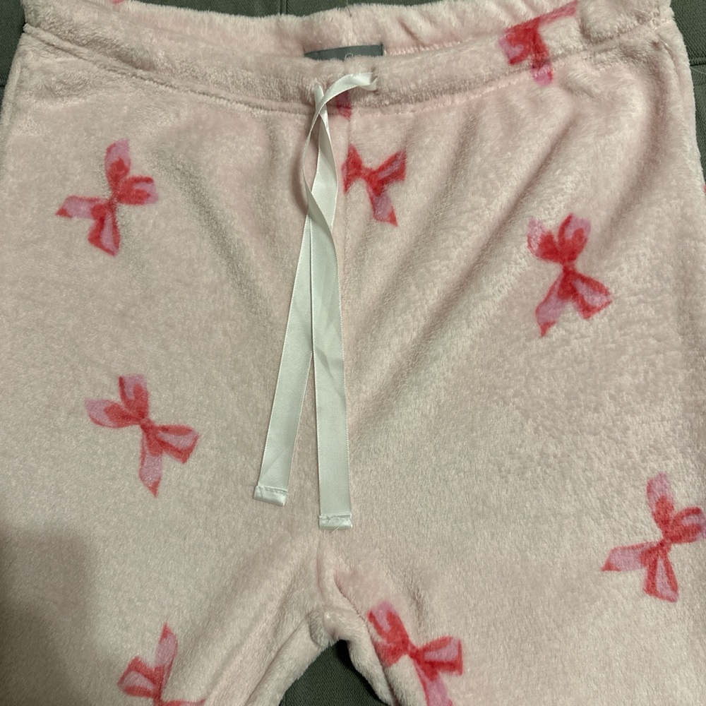 Pink Bow womens Pajama Pants